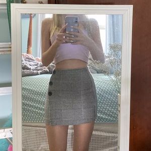 Plaid Black and White Forever 21 Skirt